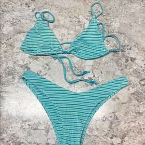 Honey swim  Striped Bikini set